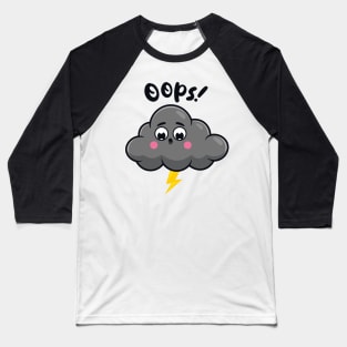 Oops cloud fart (on light colors) Baseball T-Shirt